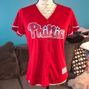 Majestic Philadelphia Phillies Women's Alternate Team Jersey , Medium